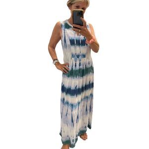Beach Lunch Lounge Tie Dye Sleeveless Viscose Dress.Size L